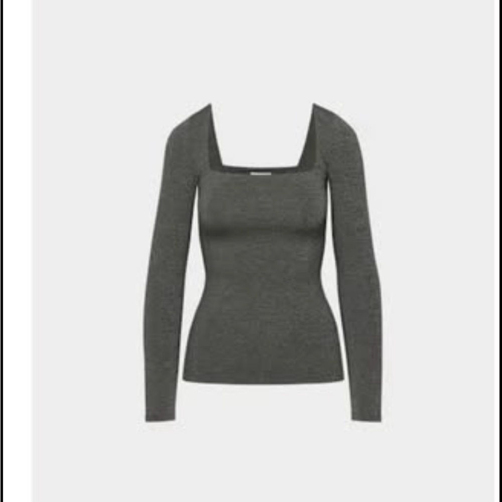 CONTOUR SQUARENECK HIP LONGSLEEVE gray size M